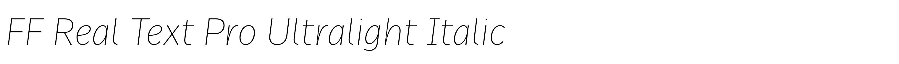 FF Real Text Pro Ultralight Italic
